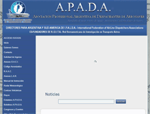 Tablet Screenshot of apada.org.ar
